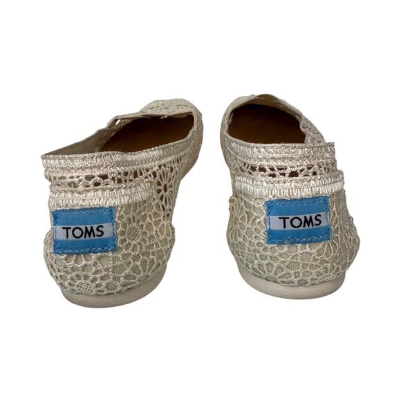 TOMS Alpargata Moroccan Natural Crochet Slip-On Shoes Women's Sz 7.5 - Picture 6 of 9